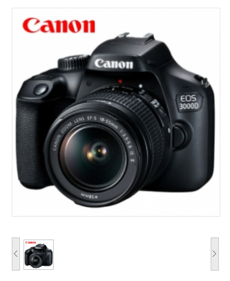 佳能（Canon）EOS 3000D 单镜头套机（EF-S 18-55mm f/3.5-5.6 IS II）照相机