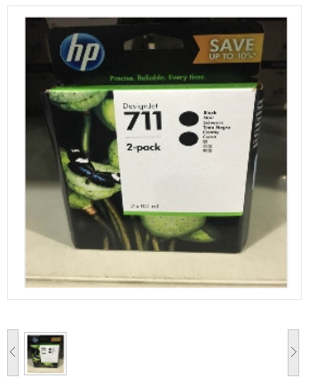 惠普（HP）711墨盒 CZ133A 黑色（两支装） 适用T120 T520