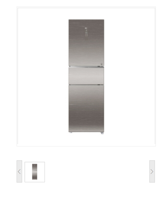 电冰箱 海尔/Haier BCD-256WDGR 251-300L 1级 三门 电脑控温 风冷 黑色