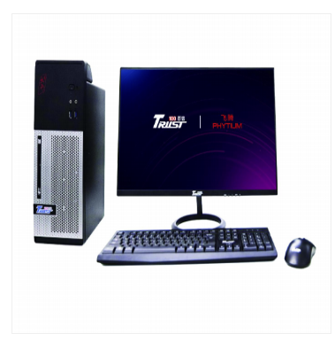 台式计算机百信太行225BC飞腾D2000 8核 2.3GHz 8GB DDR4 256GB SSD 1G独显 DVD-RW 23.8英寸LED 三年保修